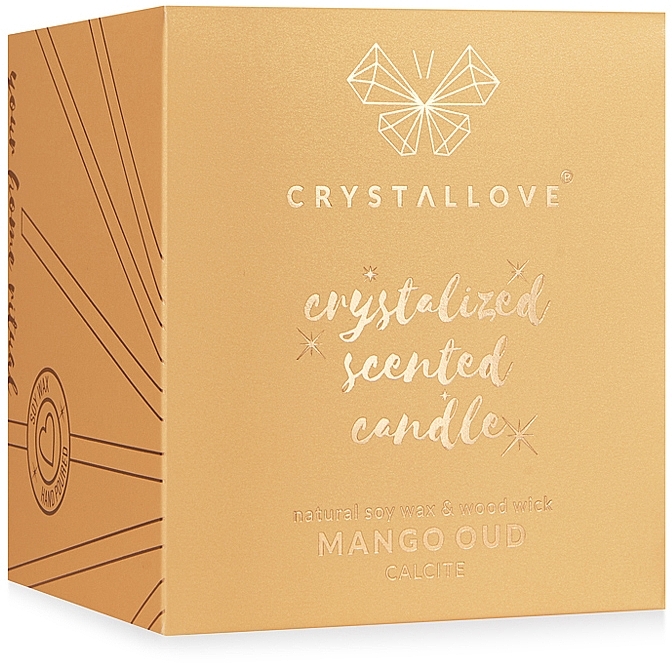 Соєва свічка з кальцитом і манговим удом - Crystallove Soy Candle with Calcite Mango Oud — фото N8