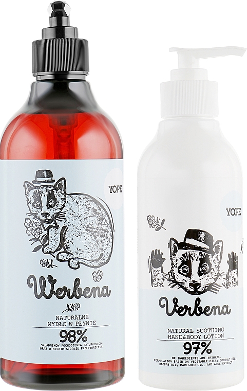 Набор "Вербена" - Yope Verbena Natural Set (body/balm/300ml + liq/soap/500ml) — фото N2
