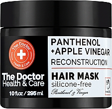 Маска для волосся "Реконструкція" - The Doctor Health & Care Panthenol + Apple Vinegar Reconstruction Hair Mask — фото N1