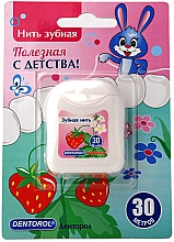 Парфумерія, косметика Зубна нитка "Полуниця", 30 м - Dentorol