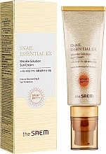 Духи, Парфюмерия, косметика Улиточный солнцезащитный крем - The Saem Snail Essential EX Wrinkle Solution Sun Cream SPF50+ PA+++