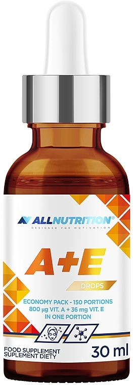 Витамин A+E в каплях - Allnutrition Vitamin A+E Drops  — фото N1