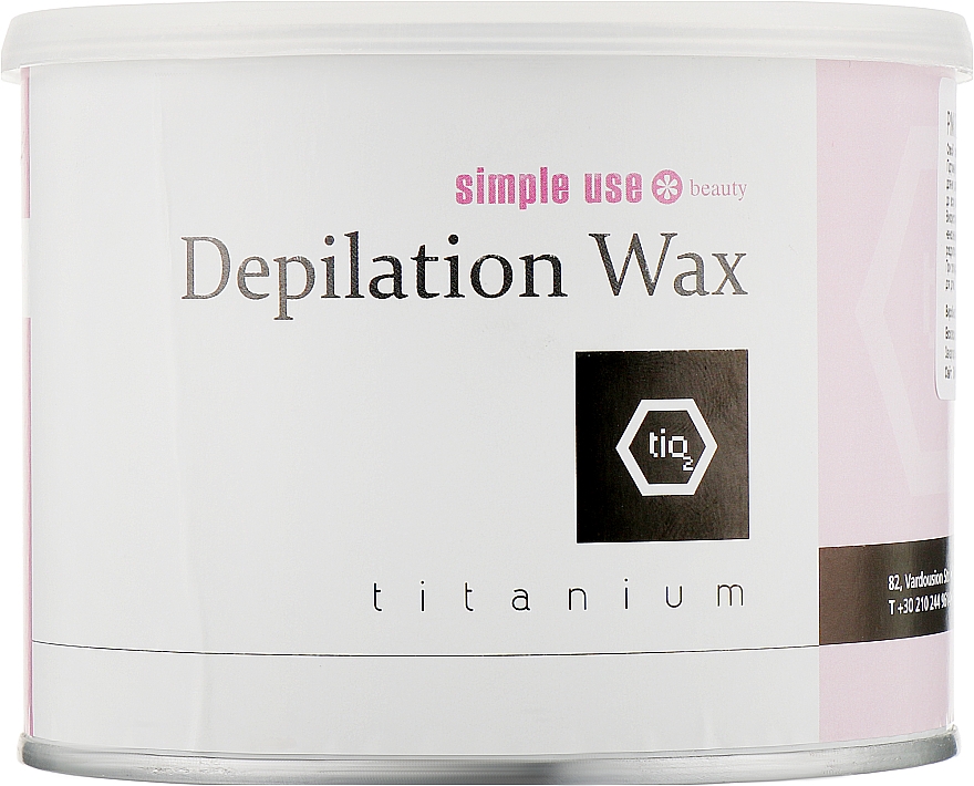 Теплий віск для депіляцї в банці "Рожевий TIO2" - Simple Use Beauty Depilation Wax — фото N1
