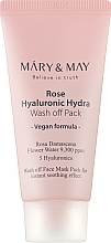 Очищающая маска с экстрактом розы и гиалуроновой кислотой - Mary & May Rose Hyaluronic Hydra Wash Off Pack — фото N1