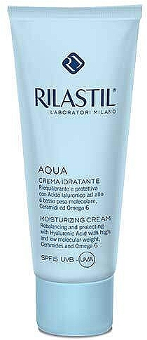 Зволожувальний захисний крем для обличчя - Rilastil Aqua Moisturizing Cream SPF 15 — фото N1
