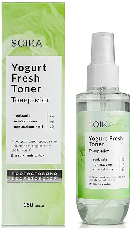 Тонер-міст для обличчя - Soika Yogurt Fresh Toner