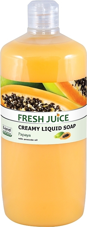 Крем-мило зі зволожуючим молочком - Fresh Juice Papaya — фото N1