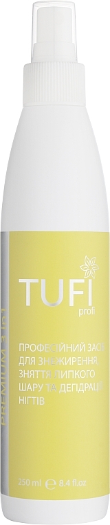 Жидкость для обезжиривания, снятия липкого слоя и дегидрации - Tufi Profi Premium Prep and Finish
