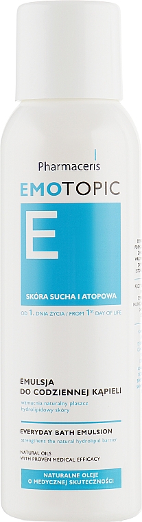 Емульсія для сухої, схильної до атопії шкіри - Pharmaceris E Emotopic Everyday Bath Emulsion — фото N2