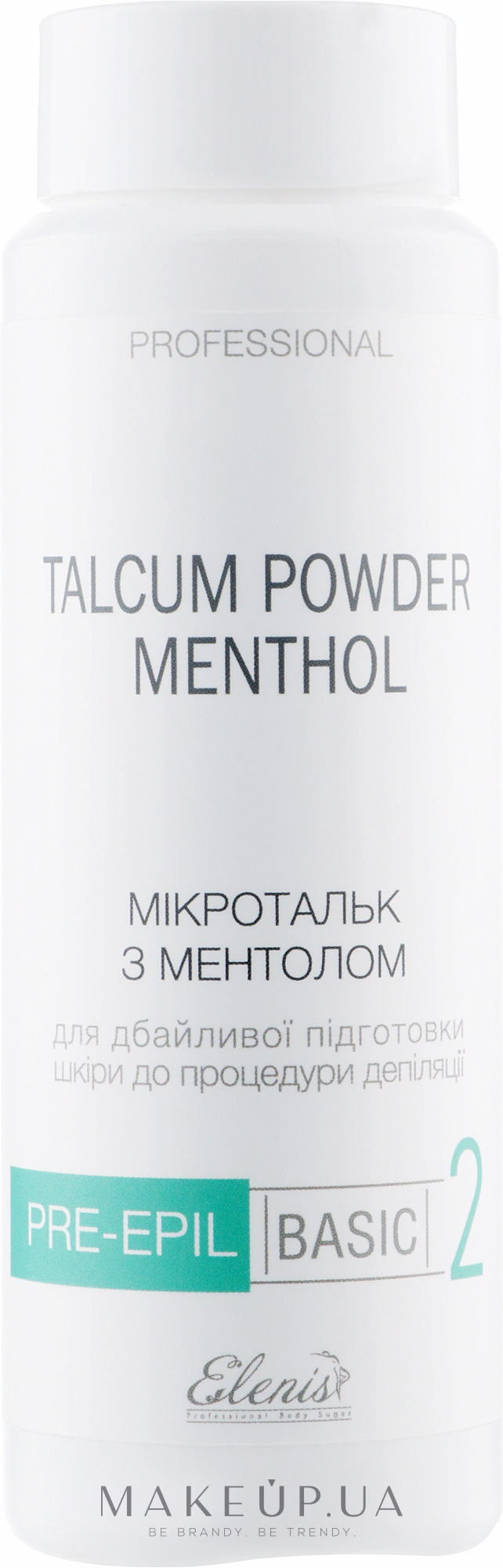 Микротальк с ментолом для тела - Elenis Pre-Epil Talcum Powder Menthol — фото 150g