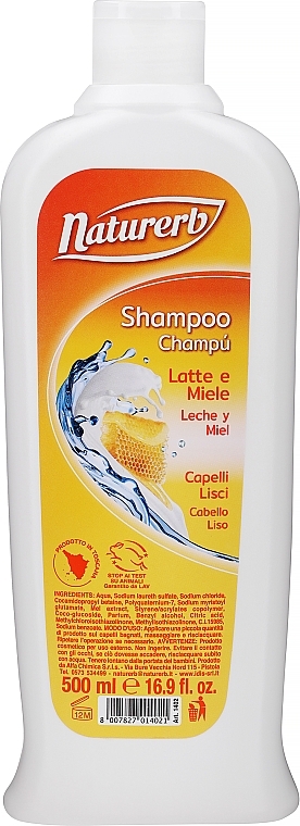 Шампунь "Молоко й мед" - Naturerb Latte E Miele Shampoo — фото N1