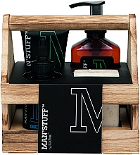 Духи, Парфюмерия, косметика Набор - Man'Stuff Gift Set For Men Wooden Crate (b/wash/150ml + b/lot/100ml + soap/100g + f/wash/100ml)