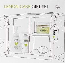 Набір "Лимонний кекс" - Ziaja Lemon Cake Gift Set (b/foam/250ml + h/cr/50ml + w/jelly/260ml) — фото N1