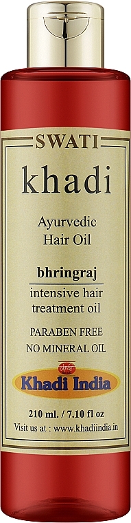 Аюрведическое масло для волос "Брингарадж" - Khadi Swati Ayurvedic Hair Oil — фото N1