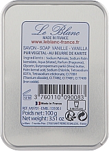 Натуральне мило в жерстяній упаковці "Ваніль" - Le Blanc Vanille Soap — фото N3