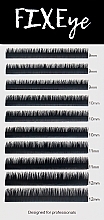 Парфумерія, косметика Вії для нарощування 10 ліній, MIX чорні, вигин B, товщина 0.07 мм, довжина 9-12 мм - FIXEye Silk Lash