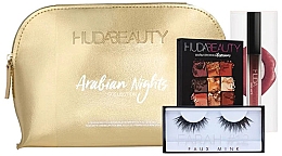 Парфумерія, косметика Набір - Huda Beauty Arabian Nights Collection 2019 (eyeshadow/9.9g x false/lash + lipstick/3.6ml + pouch)