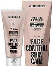 Парфумерія, косметика Живильна маска для покращення тону і свіжості обличчя - Mr.Scrubber Face Control Skin Care Fresh Raspberry & Cranberry Face Mask