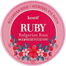Гідрогелеві патчі для очей з рубіном і болгарською трояндою - Koelf Ruby & Bulgarian Rose Eye Patch — фото N2
