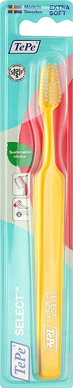 Зубная щетка Select Compact Extra Soft, очень мягкая, желтая - TePe Toothbrush — фото N1