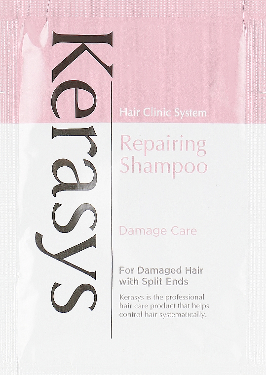 РАСПРОДАЖА Шампунь восстанавливающий - KeraSys Hair Clinic Repairing Shampoo (пробник) *