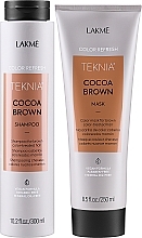 Набор - Lakme Teknia Color Refresh Cocoa Brown (shmp/300ml + h/mask/250ml) — фото N2