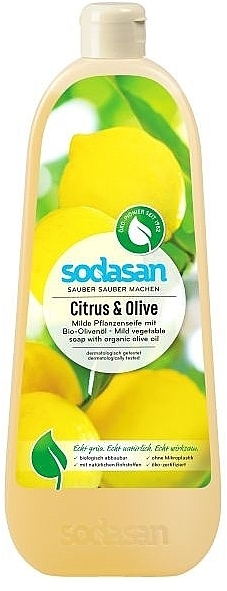Жидкое мыло "Citrus-Olive" бактерицидное - Sodasan Citrus And Olive Liquid Soap — фото N2