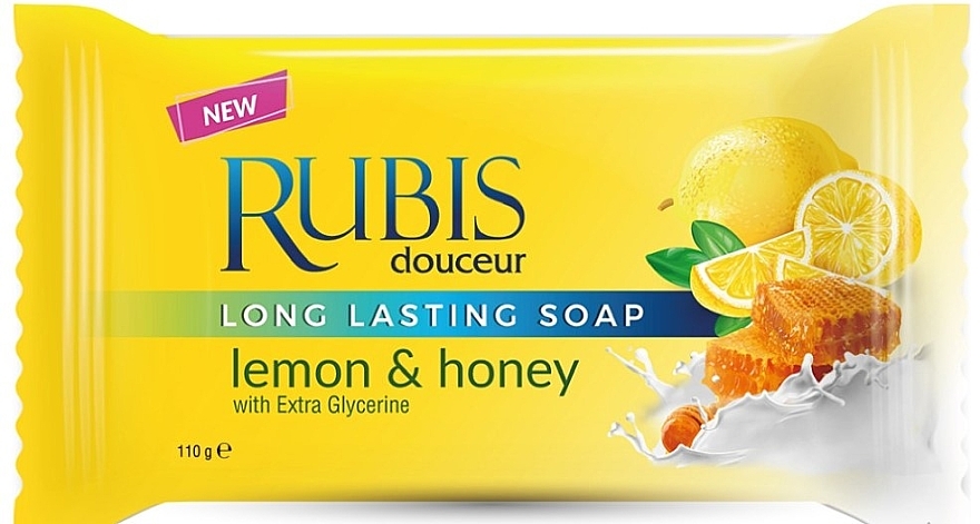 Мыло "Лимон и мед" - Rubis Care Aloe Lemon & Honey Long Lasting Soap — фото N1