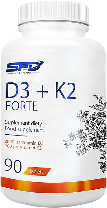 Пищевая добавка "Витамин D3 + K2 форте" - SFD Nutrition D3 + K2 Forte — фото N1