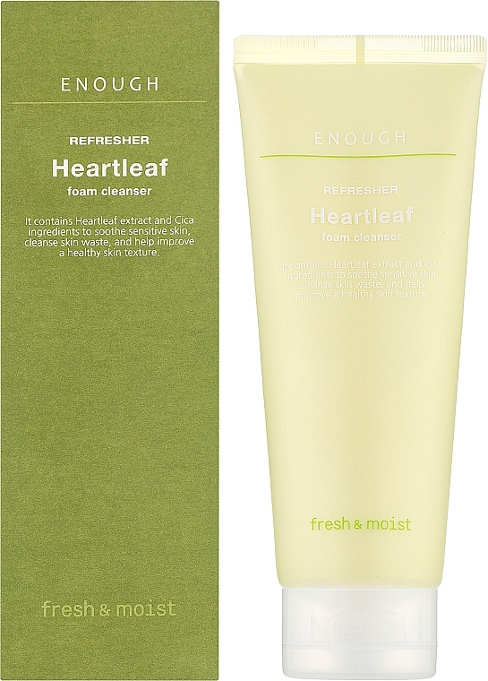 Пенка для умывания с экстрактом центеллы - Enough Refresher Heartleaf Foam Cleanser — фото N2