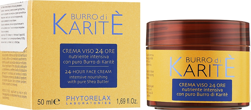 Крем для обличчя живильний - Phytorelax Laboratories Shea Butter 24-hours Face Cream — фото N2