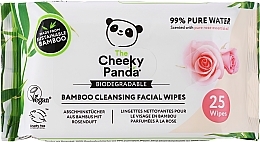 Парфумерія, косметика Серветки для зняття макіяжу "Троянда" - The Cheeky Panda Bamboo Cleansing Facial Wipes