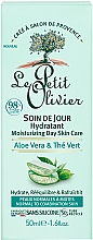 Дневной крем "Интенсивное увлажнение" - Le Petit Olivier Moisturizing Day Care Aloe Vera & Green Tea — фото N3