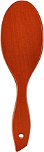Щітка для волосся CS347, дерев'яна ручка, коричнева - Cosmo Shop — фото N2