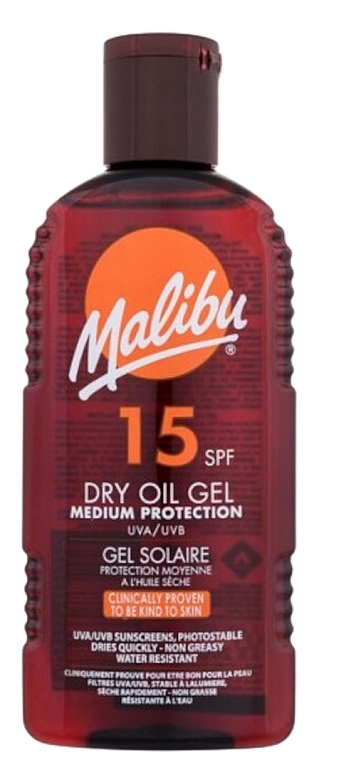 Сухое масло-гель для загара - Malibu Dry Oil Gel SPF 15  — фото N1