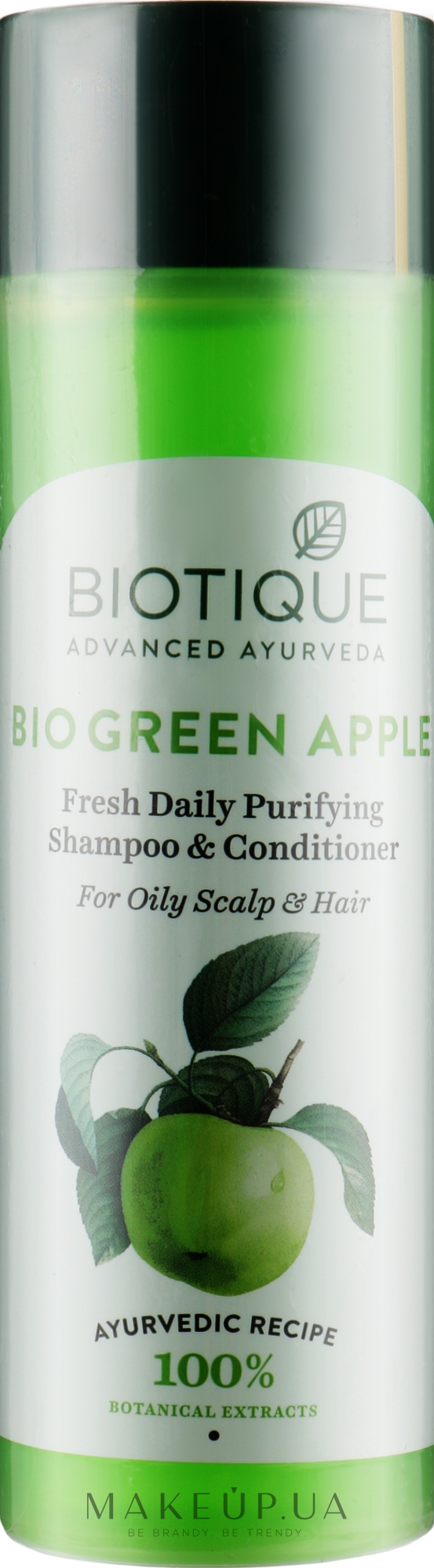 Ежедневный шампунь-кондиционер "Био Зеленое Яблоко" - Biotique Bio Green Apple Fresh Daily Purifying Shampoo & Conditioner — фото 190ml