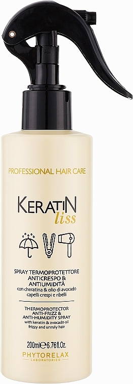 УЦІНКА Термозахист водостійкий для розгладження волосся - Phytorelax Laboratories Keratin Liss Anti-Frizz & Anti-Humidity * — фото N1