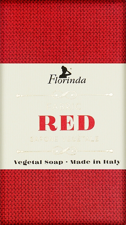 Мило натуральне "Італійські тканини. Червоне" - Florinda Fabric Red Natural Soap — фото N1
