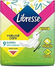 Парфумерія, косметика Гігієнічні прокладки, 9 шт - Libresse Natural Care Ultra Super