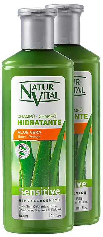 Набір "Алое вера" - Natur Vital Sensitive Aloe Vera (sh/2x300ml) — фото N1