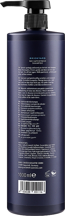 Шампунь для ежедневного мытья волос - Graham Hill Brickyard 500 Superfresh Shampoo  — фото N6