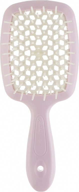 Щітка для волосся, рожева з білим - Janeke Small Superbrush The Original