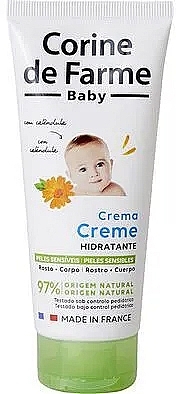 Крем детский увлажняющий с календулой для чувствительной кожи - Corine de Farme Baby — фото N1
