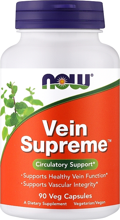 Растительная добавка "Vein Supreme" - Now Foods Vein Supreme Veg Capsules — фото N1