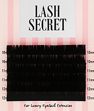 Накладные ресницы, черные, микс, 6 линий (0.07, C, (10,11,12)) - Lash Secret — фото N1