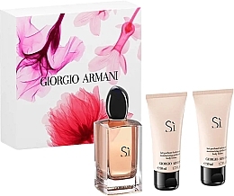 Парфумерія, косметика Giorgio Armani Si - Набір (edp/100 ml + b/lot/50 ml + sh/gel/50 ml)