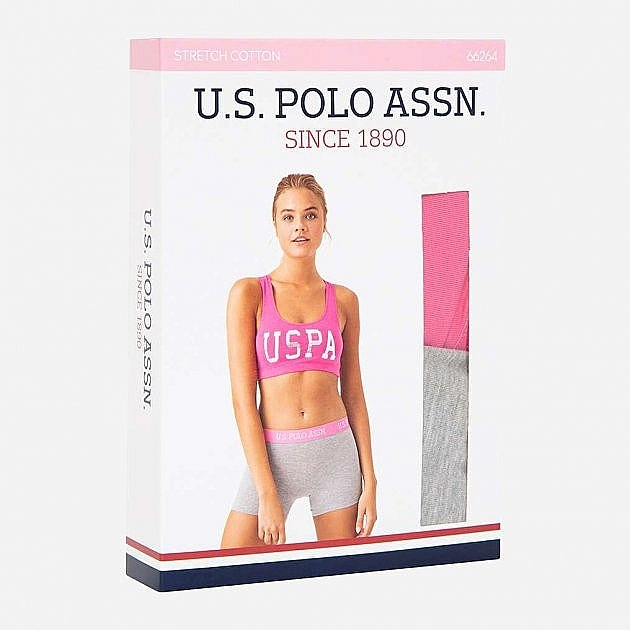 Комплект білизни для жінок, 66264, топ + трусики-шорти, red - U.S. Polo Assn. — фото N3