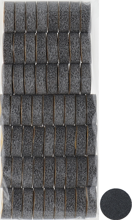 Сменные бафы для педикюрного диска, 21 мм, 100 грит, черные - ThePilochki — фото N1