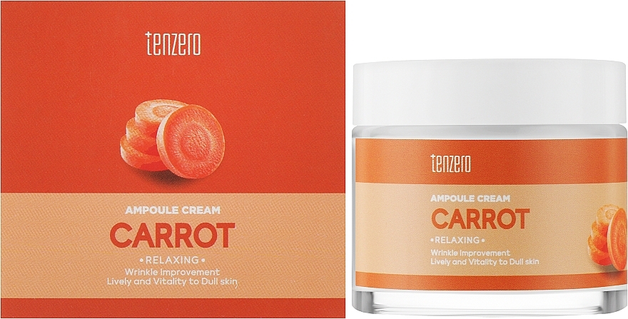 Ампульный крем для лица - Tenzero Relaxing Carrot Ampoule Cream — фото N2