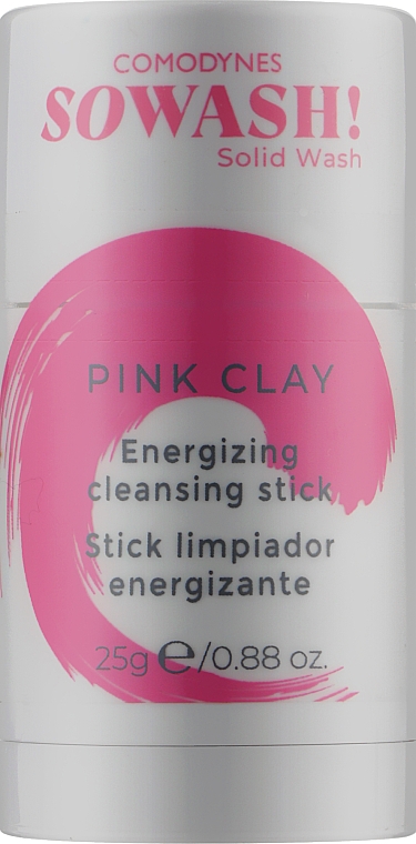Стик для очищения кожи и придания энергии "Розовая глина" - Comodynes SoWash! Pink Clay Energizing Cleansing Stick — фото N1